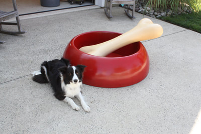 giant prop dog show bowl, giant props, giant custom props, custom foam sculpture