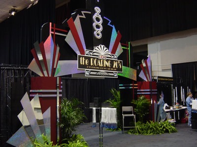 custom trade show display with 20s theme, trade show display