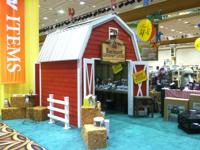 life sized barn for trade show display, stage set